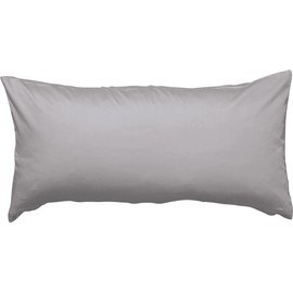 Erwin Müller Cushion cover, Maco satin Landshut, 100% cotton, silky shine, with practical zip, temperature regulating, silver, size 40 x 80 cm