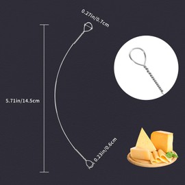 6 Pcs Cheese Slicer Wire Replacement For Marble Cheese Slicer Board,Cheese Cutter Wire for Block Cheeses Butter Cutting,Silver, 5.7 inches long(6 Pcs)