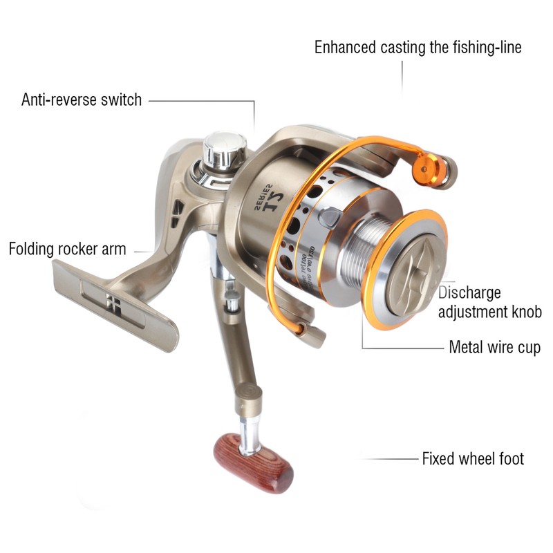12BB Fishing Reel Foldable Arm Rocker Rear Drag Spool Fish