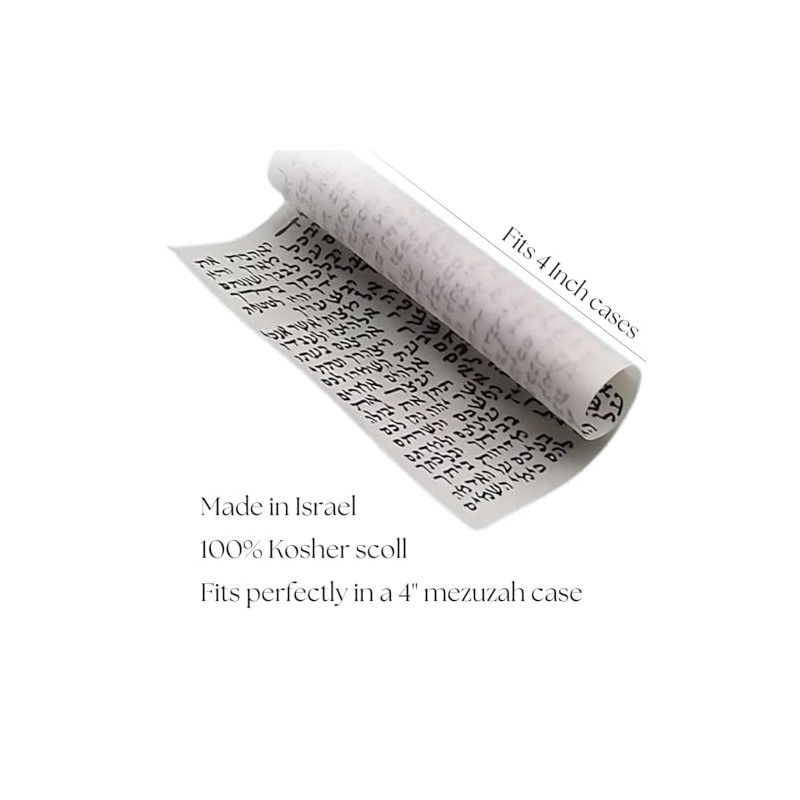 PROSHOFAR Kosher Mezuzah Scroll From Israel - Klaf Mezuza Parchment