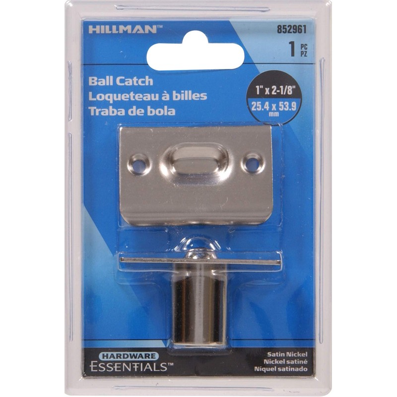 The Hillman Group 852961 Ball Catch- Satin Nickel 1-Pack
