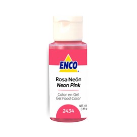 ENCO Food Coloring Gel Neon Pink 1.41 oz (40g) Concentrated, Vegan