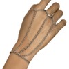 Asphire Punk Layered Chain Tassel Bracelet with Finger Ring Hand