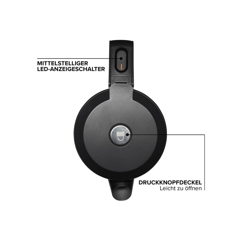 Corby Canterbury 0.6L Kettle in Black - EU Plug