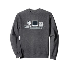 Vintage Tech Icons Retro IT Hardware and Gadgets Sweatshirt