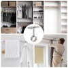 sourcing map 2 Pcs Ceiling Mount Bracket, Wardrobe Pipe Bracket,