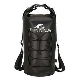 Sun Ninja Floating Dry Bag Cooler – Roll Top Leak Proof Closure, Collapsible, Waterproof Outdoor Cooler with Padded Shoulder Strap - Perfect for Kayaking, Fishing, Beach, Hiking -20L