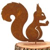 ALEMIN Sitting Squirrel Rust Decoration, Garden Decoration, Rust, Squirrel Tree