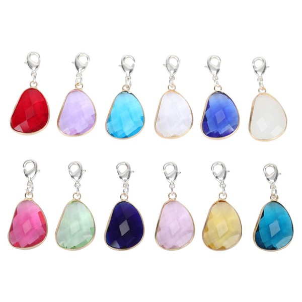 Adabele 1 x Clip On April Birthstones with Lobster Clasp