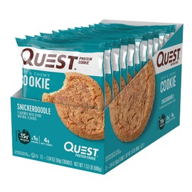Quest Nutrition Snickerdoodle Protein Cookie, High Protein, Low Carb, Gluten Free, 12Count