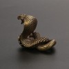 TOYANDONA Brass Cobra Snake Statue Cobra Snake Sculpture Wealth Figurine