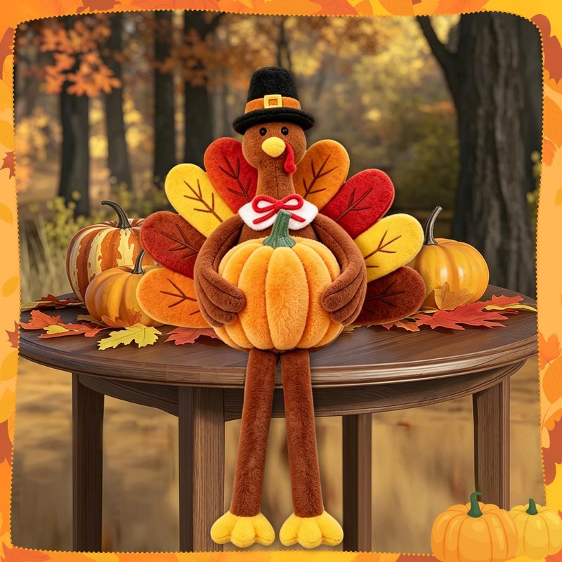 21 Inch Fall Tree Topper Thanksgiving Turkey Gnome Tree Topper