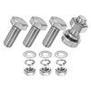 M METERXITY 4-Pack Hex Head Screw Bolt with Nuts Flat