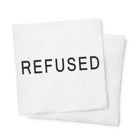 Self-Inking Refused Stamp, Shipping Supplies, Up to 5K Impressions, Available in 11 Ink Colors, Reinkable, Easy Press and Print Stamping, Size Approx 1/2" x 1-1/2"