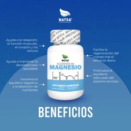 Glicinato De Magnesio 100 Cápsulas, Alta Absorción, Mejora la calidad del Sueño, Salud Osea, Ingrediente 100% puro, Premium