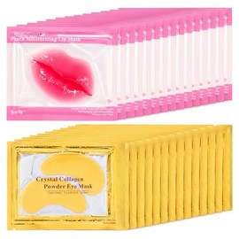 30 pares de máscaras de labios y ojos, parches de oro de 24 quilates para ojos hinchados, mascarilla hidratante refrescante para el cuidado de la piel, regalos de dama de honor, regalos de despedida de soltera, regalos a granel, regalos de despedida de soltera
