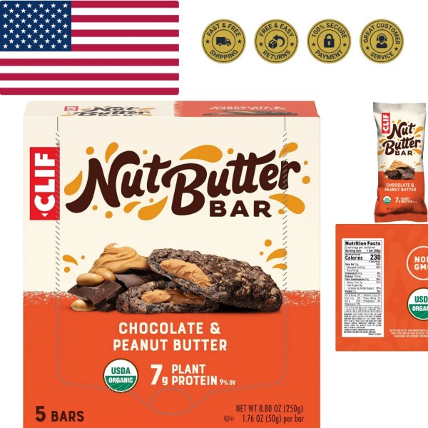 Unbranded Organic CLIF Nut Butter Bar - Chocolate Peanut Butter,