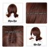 Short Curly Deep Brown Princess Costume Wig Set Red Brown