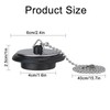 4pcs Universal Bath Plug and Chain, Bathroom Sink Plug Replacement