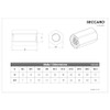 SECCARO M8 Extension Nuts Stainless Steel V2A VA A2 DIN