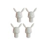 Valve Caps (4x) Rabbit, White
