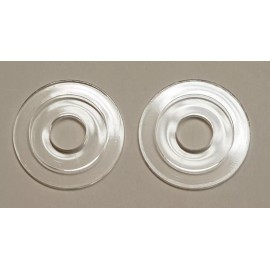 Unbranded SET OF 2 CLEAR PLASTIC WASHERS FOR CRYSTAL FIXTURES & CHANDELIERS NEW 57362J