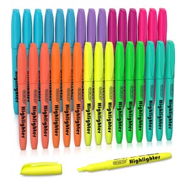 Shuttle Art Shuttle Art Textmarker, 30 bunte Textmarker mit 10 Farben, schnelltrocknend, ungiftig, Textstifte mit leuchtenden Farben und Meißelspitze, geeignet für Erwachsene und Kinder, ideal für Zuhause
