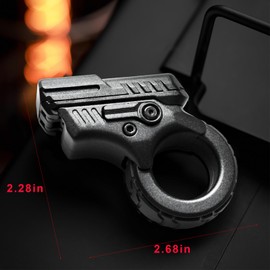 Fidget Gun Metal Fidget Toys Adults Stainless Steel Cool Toys Adult for Anxiety and Stress,ADHD Cool Gadgets for Office Desk-Black
