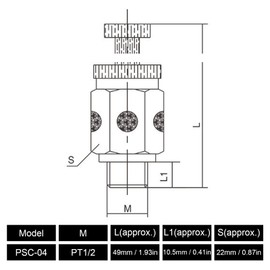 1/2in Pneumatic Muffler - Brass, Adjustable Throttle, Excellent Noise Reduction - for Limited Space - 2-Pack