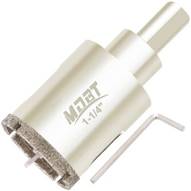 Diamond Drill Bits, 1-1/4Inch Diamond Hole Saw with Pilot Bit for Glass Ceramic Porcelain Tiles Marble Granite Quartz,1-1/2" Depth of Cut for Thick Countertops