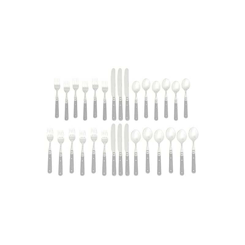 Ginkgo International Le Prix Stainless Steel Dishwasher-safe 30piece flatware set,