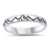 Oxidized Mountain Range Ring New .925 Sterling Silver Band Size