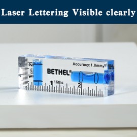 BETHEL Small Level Mini Bubble 90°/180°Spirit Level,2.95 Inch Shatterproof Cross Check Pocket Level Picture Hanging Levels Tools for Machinist,Construction & Household