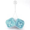 Fuzzy Plush Dice for Car Mirror, Pair of Retro 3”