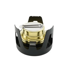 Namvo Mini Spirit Burner Alcohol Stove, Ultralight Portable Camping Alcohol Burner Copper Alloy Furnace Spirit Burner for Outdoor Picnic Hiking Backpacking Black