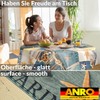 ANRO Oilcloth Tablecloth Wax Tablecloth Washable Garden Tablecloth Round Oval
