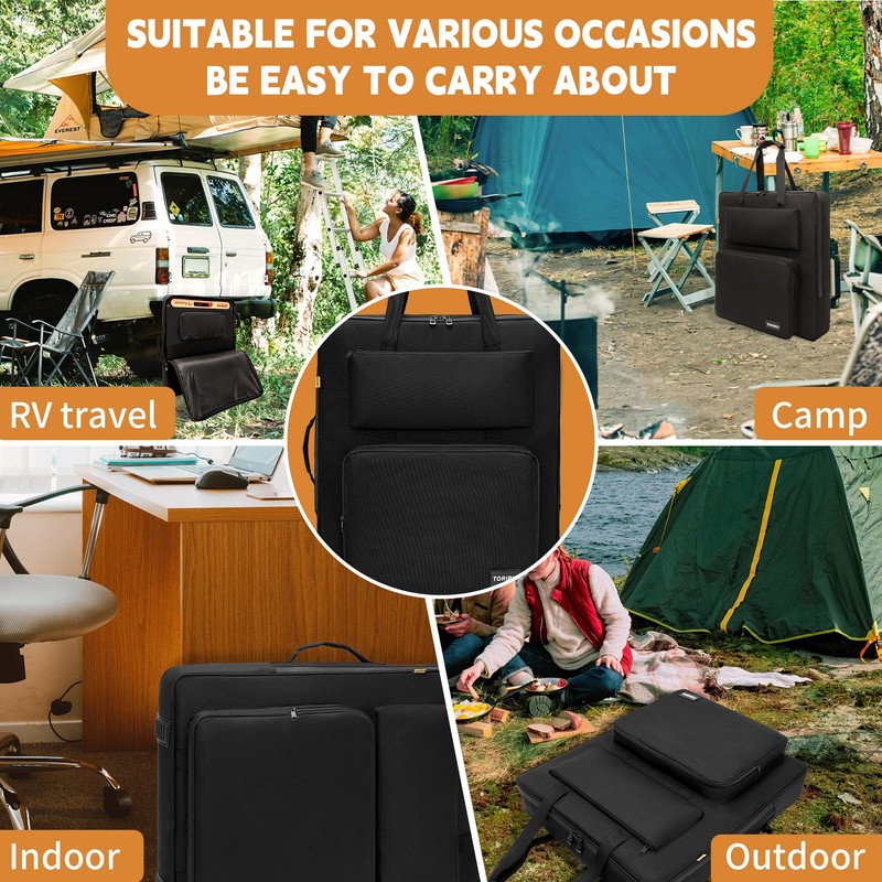 Solar Panel Travel Bag, Padded Portable Solar Panel Storage Bag
