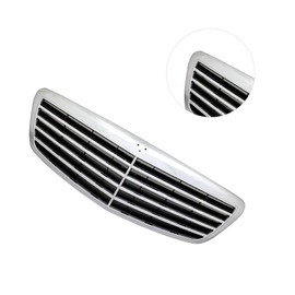 Front Grille Chrome Shell Assembly Compatible with 2007 2008 2009 Mercedes S63 S65 S450 S500 S550 S600 Replaces MB1200136