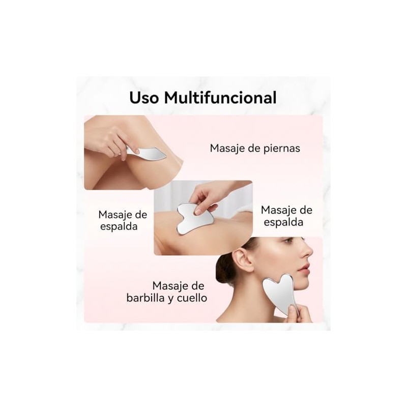 Massager 2 Piezas 2Pzs Herramienta Facial Acero | 2 piezas,