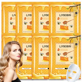 8 Pack Sheets Face Mask Set,Moisturizing Facial Masks for Men & Women,Hydrating Long Lasting Mildness Soft Face Masks for All Skin Types