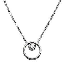 Skagen Necklace for Women Kariana, 14.7 mm x 3.6 mm Pendant Silver Stainless Steel Necklace, SKJ0833040