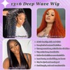Flynet 13x6 Deep Wave Lace Front Wigs Human Hair 200%