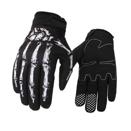 Motorcycle Skeleton Bones Motocross Gloves, Windproof Waterproof Sports Gloves for Summer Spring Autumn (m)