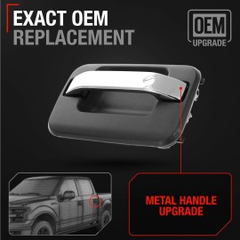 T1A Exterior Rear Driver Door Handle, Metal for 04-14 Ford F-150, Lobo, Mark LT -...