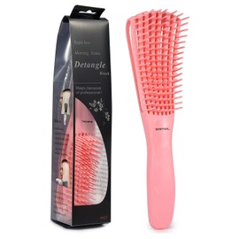 BESTOOL BESTOOL Hair Brush, Detangling Brush for Natural Black and Curly Hair (Pink, Afro 3/4abc), Ideal for Wet or Dry Hair