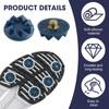 22PCS Screw-in Cricket Spikes with Spanner Blue Cricket Shoe Studs