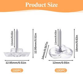 FHUIEWRY 200 Pieces Clear Push Pins, Cute Heart Thumb Tacks Star Pushpins for Cork Board, Plastic Decorative Drawing Pins Thumbtacks for Posters, Postcards, Wall hangings, Bulletin Boards