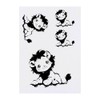 4 x 'Cute Sketchy Lion ' Temporary Tattoos - Water