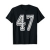 Team Jersey Uniforms Number 47 School Sports 47th Birthday T-Shirt