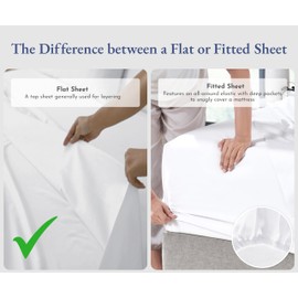 California Design Den Cal King Size Flat Sheet, Soft 400 Thread Count 100% Cotton Sheet, Sateen,Cooling & Breathable Bed Sheets, White Flat Sheet, Single California King Flat Sheet Only (Bright White)